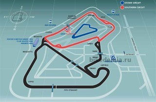 Silverstone: схема гоночной трассы